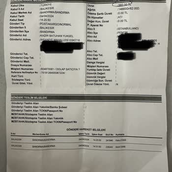 Dolap İade Kargoda Alıcıdan Kesilen 560TL Ücret