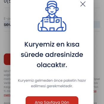 Aras Kargo Kurye Çağır Özelliği