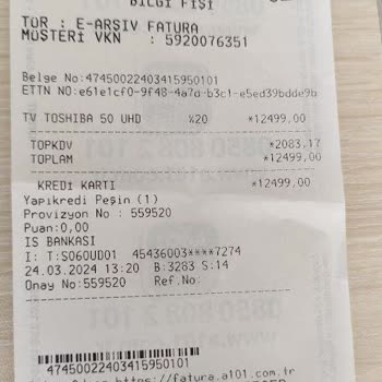 A101 İkinci Kez Ödeme Yaptığım TV, Nin Geri İade Ödemesi Yapılmadı