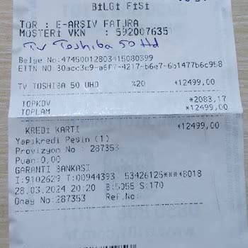 A101 İkinci Kez Ödeme Yaptığım TV, Nin Geri İade Ödemesi Yapılmadı