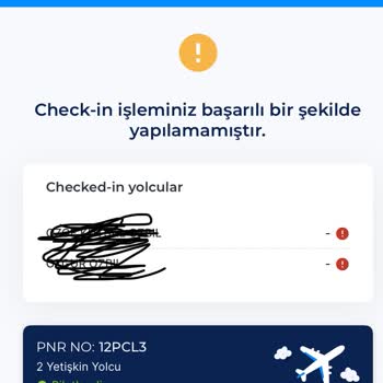 AJet (Anadolu Jet) Ücretsiz Check-In İşleminde Yaşanan Sorun
