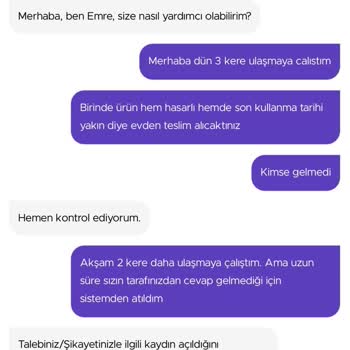 Getir Büyük Son Kullanma Tarihi Yaklaşmış&Hasarlı Ürünü Teslim Almıyor
