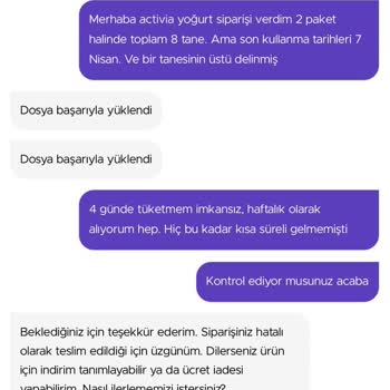 Getir Büyük Son Kullanma Tarihi Yaklaşmış&Hasarlı Ürünü Teslim Almıyor