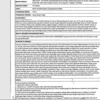 Fix Center Haksız Ücret Talebi Ve Tüketici Hakem Heyeti Zaferi