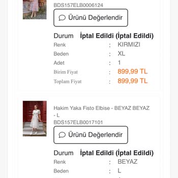 Deniz Butik Aldıklarımı İptal Etti