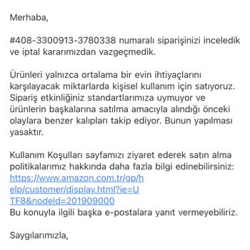 Amazon Siparişim Sürekli Reddediliyor