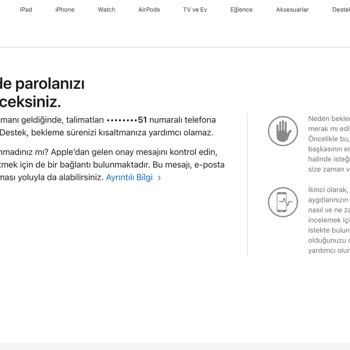 Apple Hesabına Giriş Yapamıyorum