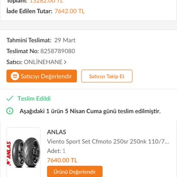 Trendyol Sipariş Teslim Almadım Ama Aldı Diye Gösteriyor