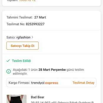 Trendyol Express Trendyol Ürünüm Teslim Edilmedi. Edildi Olarak Gözüküyor.