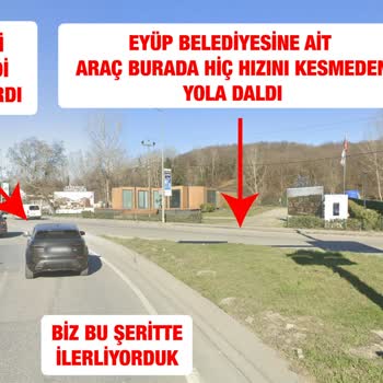 Eyüpsultan Belediyesi 'e Ait Midibüs Tehlikeli Araç Kullanımı