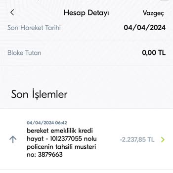 Türkiye Finans Katılım Bankası İznim Olmadan Hayat Sigortası Yapmış!