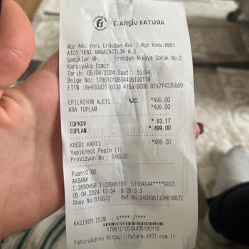 A101 Fiyat Farkı Ve Sorunun Giderilmemesi