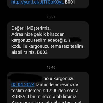 Yurtiçi Kargo Yurt İçi Aracının Evin Önüne Kadar Gelip Gönderi Teslim Edememesi