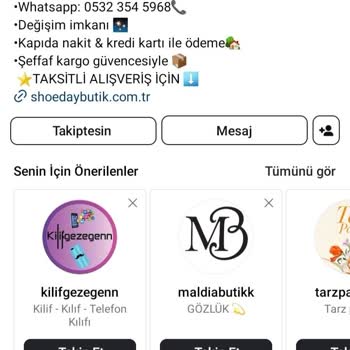 Shoeday Butik Farklı Model Farklı Numara Gönderiyor
