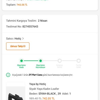 Hotiç Ayakkabı Aldığım Ürünü Gönderme Problemi
