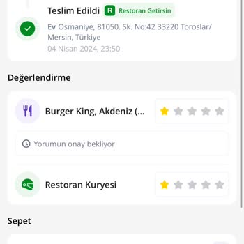 GetirYemek Yanlış Getirdi Ve İlgilenmedi