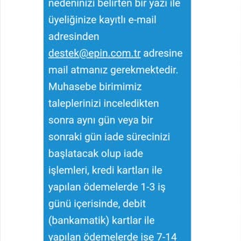 epin.com.tr Paramı İade Edin Lütfen