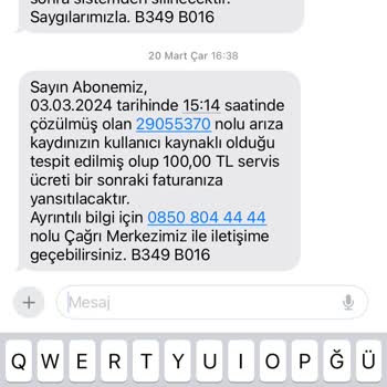 Kablo Net Servis Ücreti (olmayan Hizmetin)