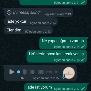 Modamu Giyim (Instagram) Modamu Müşteri Mağduriyeti