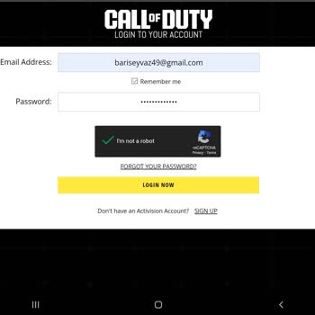 Call Of Duty Hesabıma Giriş Yapamıyorum