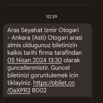 Aras Turizm Müşteri Mağduriyeti Otobüs