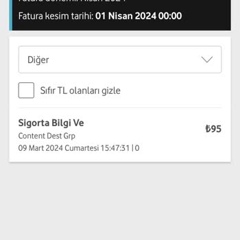 Vodafone Content Dest Grp Haksız Kesinti