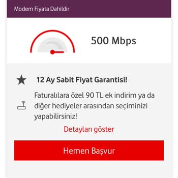 Vodafone Ev İnterneti Kayıtta (nette) Yalan Söylüyor.