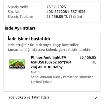 Amazon Türkiye Ve İade Kodu Vermeme Sorunu