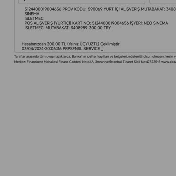 Cinenova 2 Kat Fazla Ücret Çekim Ve Geri Ödememe