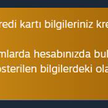 Tosla Kart Kimlik Doğrulanmıyor Steam'den Alışveriş Yapamıyorum