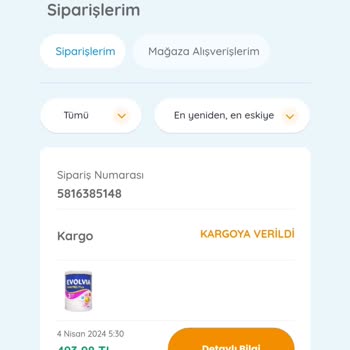 Ebebek Mama Sipariş Edilmiyor
