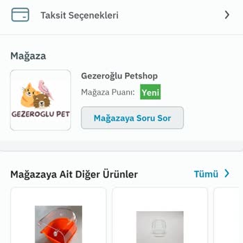 Gezeroğlu PetShop Gezeroğlu Petshoptan Tarihi Geçmiş Ürün