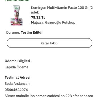 Gezeroğlu PetShop Gezeroğlu Petshoptan Tarihi Geçmiş Ürün