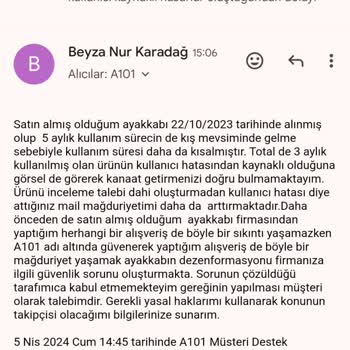 A101 Online Satış Mağduriyeti Replika Nike Satışa Sunma Şüphesi