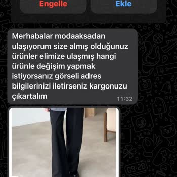 Moda Aksa (Modaaksaa) Moda Aksa Değişim Yaptığım Ürünü Göndermiyor