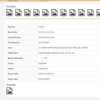 Oksid Bilişim Gamepower Monitör Değişim Mağduriyeti