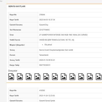 Oksid Bilişim Gamepower Monitör Değişim Mağduriyeti