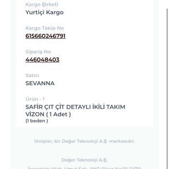 Sevanna Sevenna.co Butik Siparişim Kayıp Ve İlgilenilmiyor.
