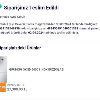 Teknosa Pişmanlığım Beyaz Eşya Buzdolabı