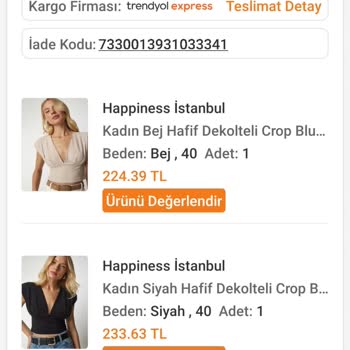 Happiness İstanbul (Trendyol) Ürünlerim Hatalı Geldi Ama Firma İademi Kabul Etmiyor