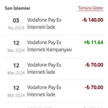 Vodafone Pay Fatura Kesintisi Sorunu