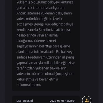 Predunyam Paramı İade Etmiyor