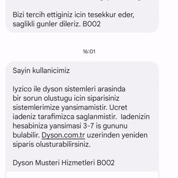 Dyson Siparişimi İptal Etti