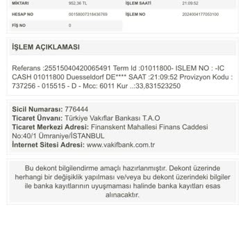 VakıfBank Yurt Dışı Para Çekme Fahiş Ücret