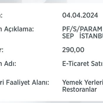 Yemek Sepeti İzinsiz Para Çekme
