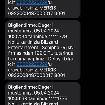 Blizzard Entertainment Tarafından Hesabımdan Para Çekilmesi