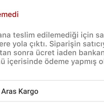Aras Kargo, Kargomu “Adres Yanlış Veya Hatalı” Nedeniyle Göndermedi.