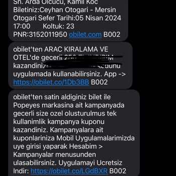 Obilet Kamil Koç Bilet İadesini Talep Ediyorum