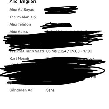 cicektesanat.com Siparişim Belirtilen Saat Aralığında Teslim Edilmedi