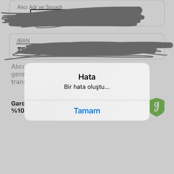 Gardrops IBAN Ekleme Hatası Veriyor